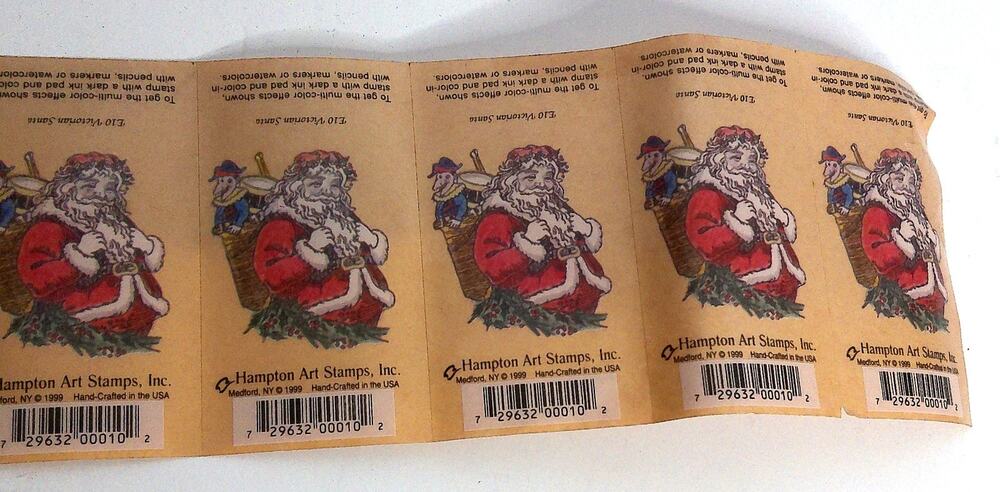 Hampton Art Stamps Christmas Stamp Santa Sticker Roll